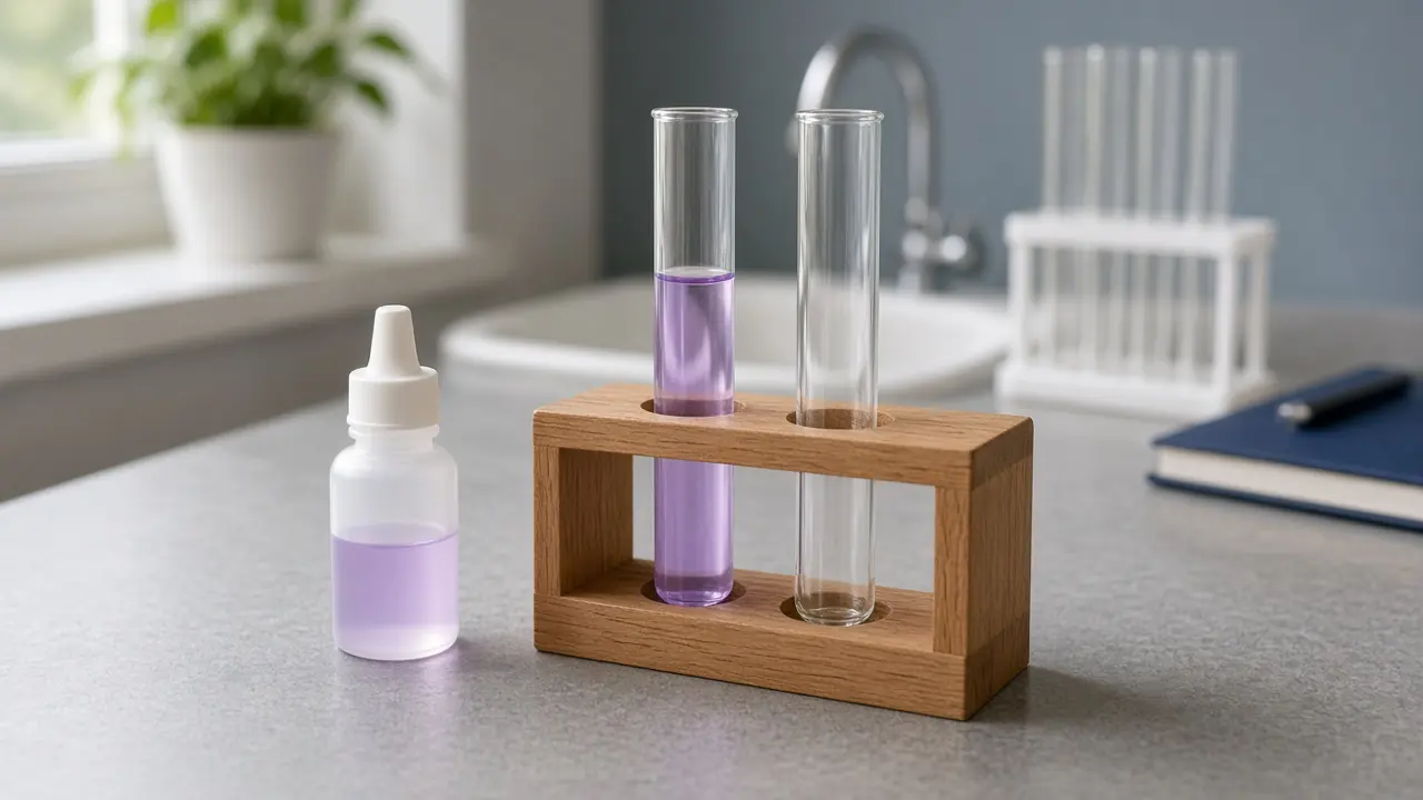 Test tube setup for boiling-point determination of a liquid